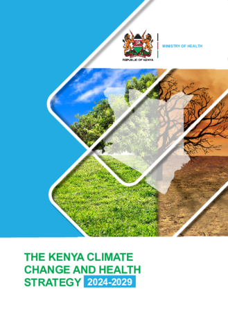 Front cover of the Kenya Climate Change and Health Strategy, 2024-2029