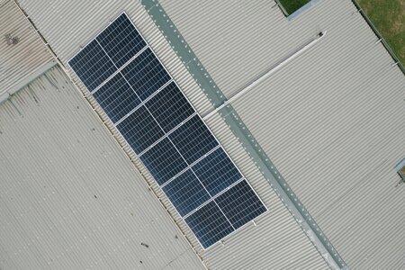 solar panels on a roof